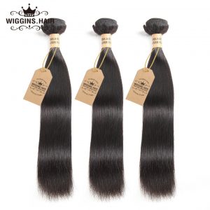 Wiggins 100% Human Hair Bundles 100g Brazilian Straight Hair Weave 1 Piece  Natural Black 8-30inch Non Remy Hair Free Shipping