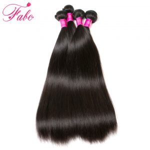 FABC Hair brazilian hair weave bundles straight 10-28 inches non-remy hair weave Double Weft 1 bundle Nature Black free shipping