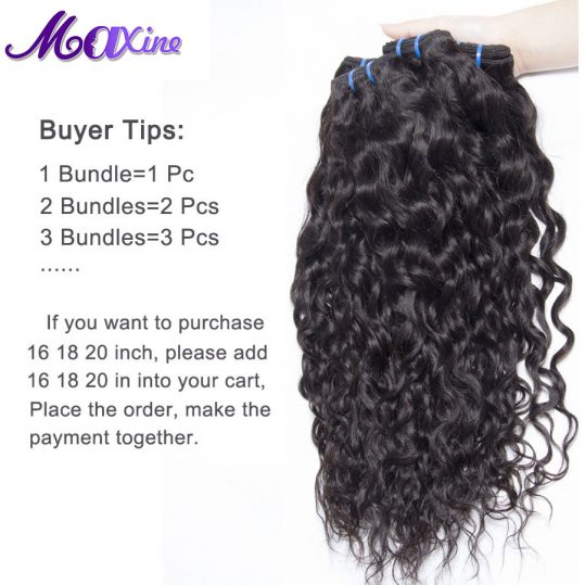 Maxine Hair Brazilian Water Wave Human Hair Bundles 100g Non Remy Hair Weaving 10-28 inch Can Mix 3 Or 4 Natural Hair Extension