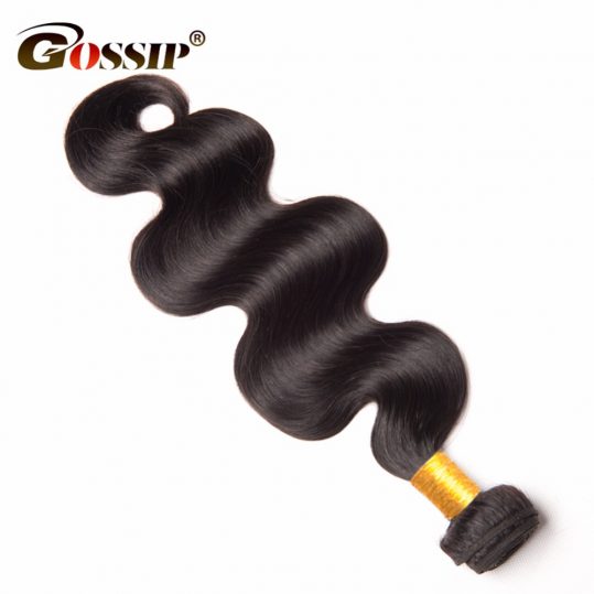 Gossip Brazilian Body Wave Human Hair Weave Bundles Natural Color Double Weft Hair Extension 10-28"Non Remy Hair Weaving 1 Piece