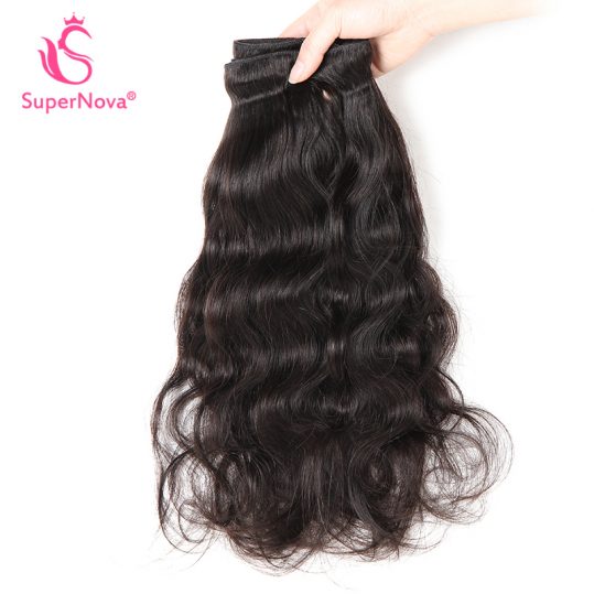 Supernova Hair Brazilian Body Wave 1 piece Natural Black Color Human Hair Bundles Non-Remy Hair Free Shipping