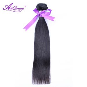 Alidoremi Human Hair Bundles 8-28 inch 100% Brazilian Straight Hair Weave Natural Color Non-Remy Hair 1 Piece Free Shipping