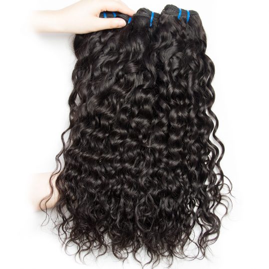 VOLYS Virgo Brazilian Water Wave Hair Human Hair Weave Bundles Natural Black 1B Non-Remy Hair Mixed Length 10inch-28inch 1Piece
