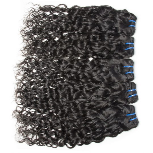 VOLYS Virgo Brazilian Water Wave Hair Human Hair Weave Bundles Natural Black 1B Non-Remy Hair Mixed Length 10inch-28inch 1Piece