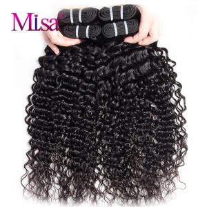 Deep Wave Brazilian Hair Weave Bundle 1 Piece Mi Lisa Hair Extension Can Buy 3 or 4 Bundle 10-28 inch Non Remy Human Hair Bundle