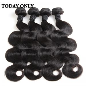 Today Only Brazilian Body Wave Bundles Human Hair Weave Bundles Natural Color Hair Can Buy 3 or 4 pcs Non Remy Hair Extensions