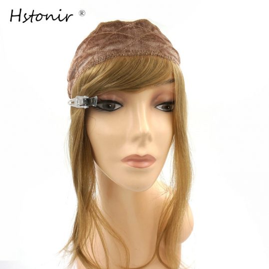Hstonir Jewish Wig I Band Head Kosher Wig Head Band Lace Grip European Hair Soft Natural Looking Lace Band
