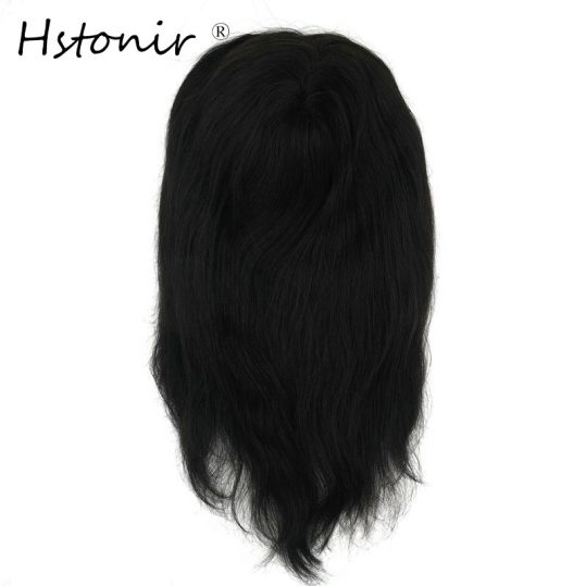 Hstonir Real Long Hair Closure Small Base Self Topper Magic Top Piece Crown Sense Mesh Women Hairpiece HTP010