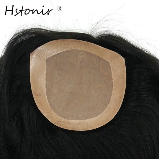 Hstonir Real Long Hair Closure Small Base Self Topper Magic Top Piece Crown Sense Mesh Women Hairpiece HTP010