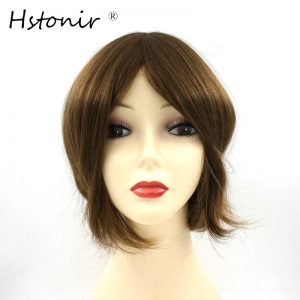Hstonir Women Topper Human Hair Pieces 8 Inch Injection Long Natural Hair In Stock H076