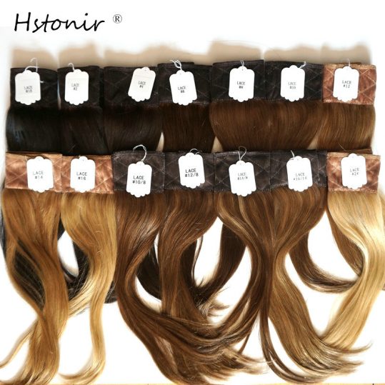 Hstonir Kosher Wig Lace Grip European Hair Front Blond Velvet Elastic I Band Invisiable Natural Hairline Jewish Type