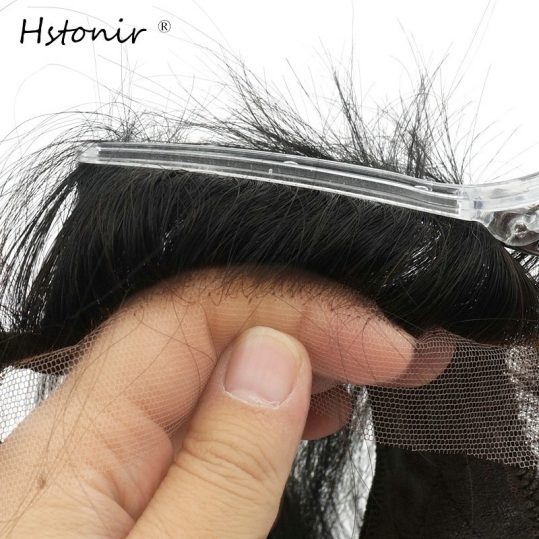 Hstonir Kosher Wig Lace Grip European Hair Front Blond Velvet Elastic I Band Invisiable Natural Hairline Jewish Type