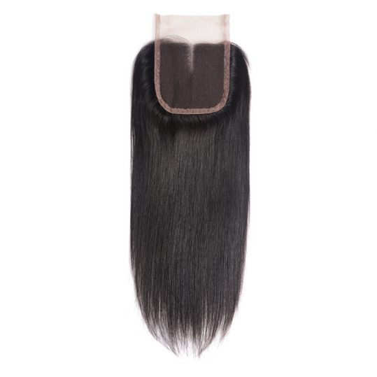Yelo Human Hair Middle Part 130% Density Swiss Lace Non Remy Hair Natural Color Bleached Knots Straight Can Be Dyed and Restyled