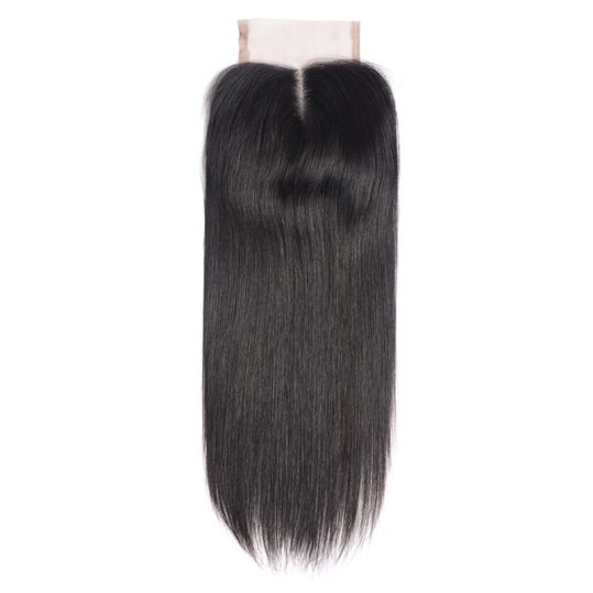 Yelo Human Hair Middle Part 130% Density Swiss Lace Non Remy Hair Natural Color Bleached Knots Straight Can Be Dyed and Restyled