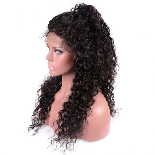 Brazilian Water Wave Lace Front Human Hair Wigs Front Lace Wigs With Baby Hair Pre Plucked Natural Hairline 150% Remy