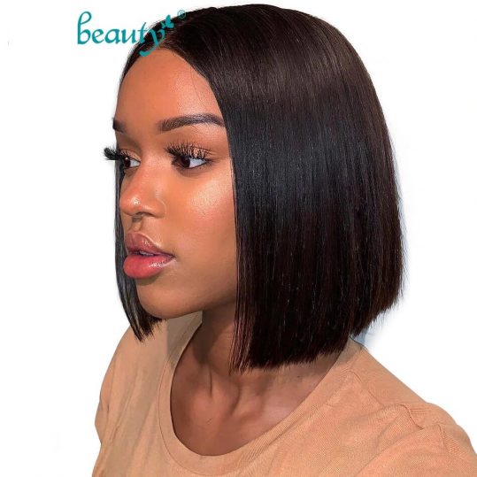 Short Bob Wig 6-14Inch Brazilian Straight Remy Hair Lace Front Human Hair Wigs Lace Frontal Wig For Black Women