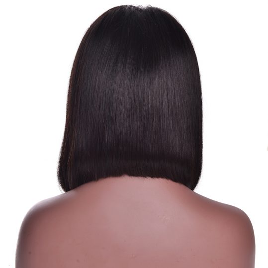 Glueless Short Bob Wigs Brazilian Straight Hair Deep Part Lace Front Human Hair Wigs For Black Women Non-Remy 13x6 Lace Wig