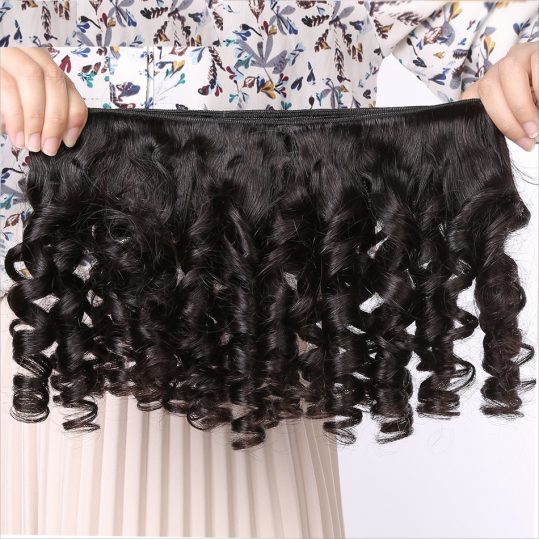 Brazilian Bouncy Curly Hair Bundles 1 Piece Remy Human Hair Weave 8"-26" inches Hair Extensions Can Be Dyed Free Shipping