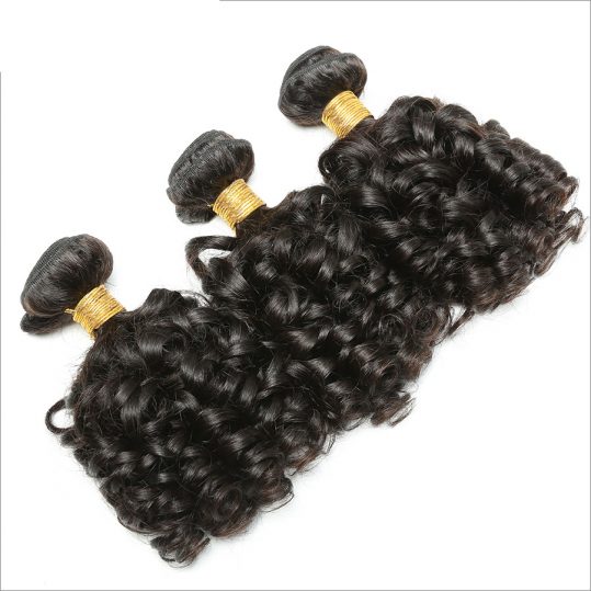 Brazilian Bouncy Curly Hair Bundles 1 Piece Remy Human Hair Weave 8"-26" inches Hair Extensions Can Be Dyed Free Shipping